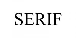 Serif Font Example